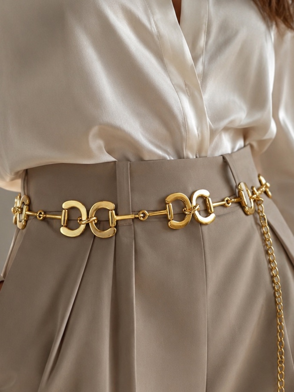 Double D Link Chain Waist Belt Trendy Accessory